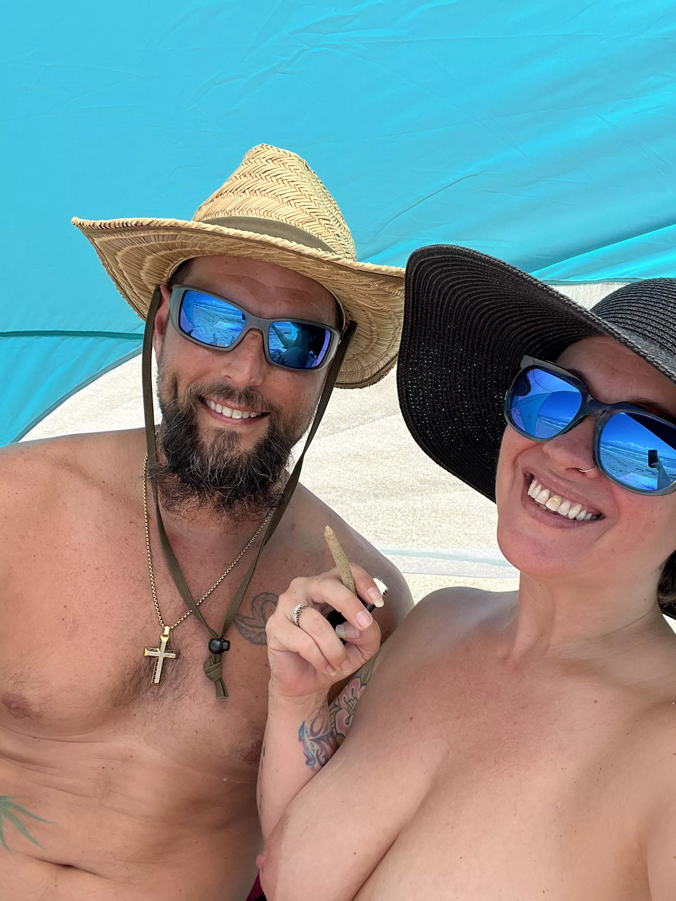 This is some hot sand…☀️ 😅 posted by HisSlut_HerStud