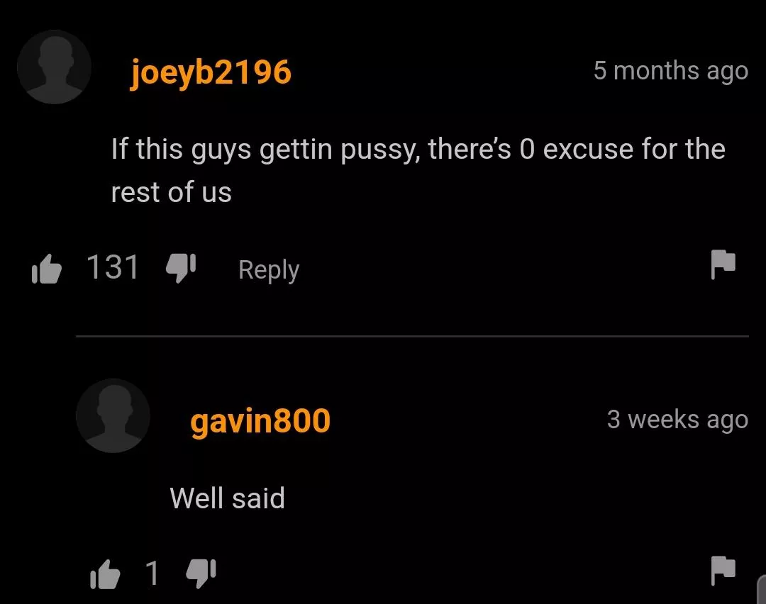 We have no excuse posted by Canisleepnow2914