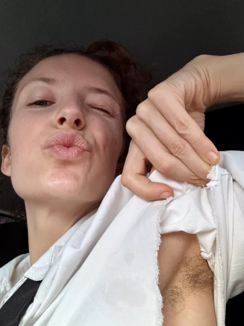 Hairy and a little sweaty after work in the car by lulusdreamz