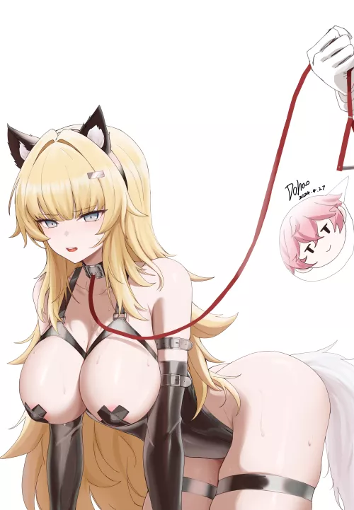 Leashed Rezia [Resonance Solstice] by CheetahSperm18