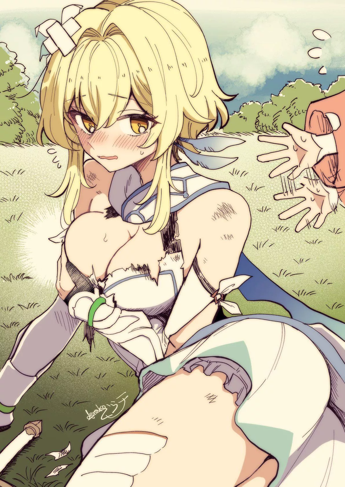 Lumine after a tough fight posted by marxsander2016