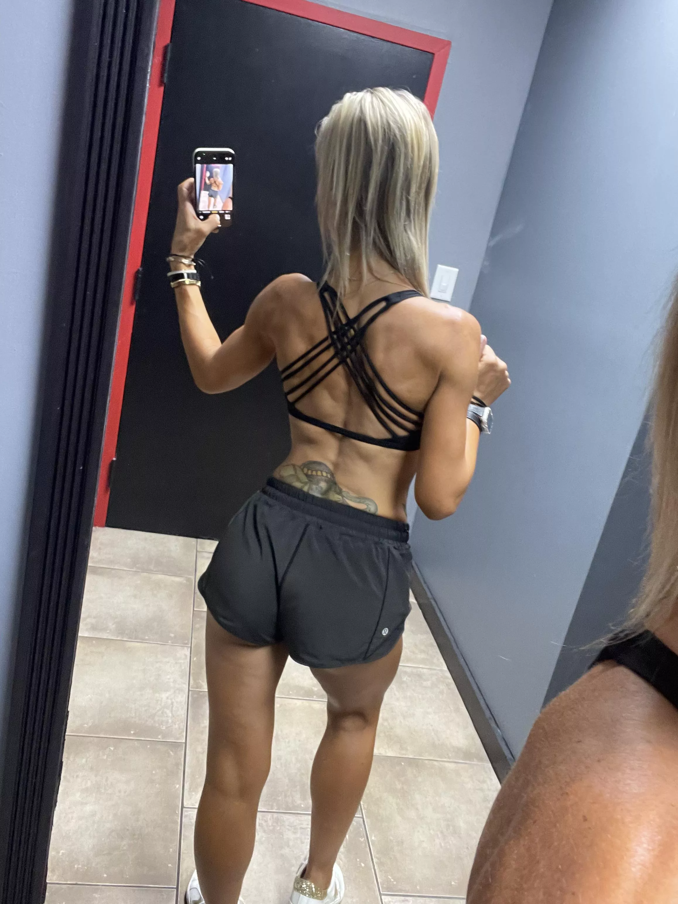 My husband said that I need to wear shorter shorts when I do legs……what you think posted by fitnesswife1983