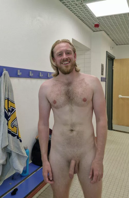 A friend took my picture in the men's changing rooms 😄 by Next-doorNudists