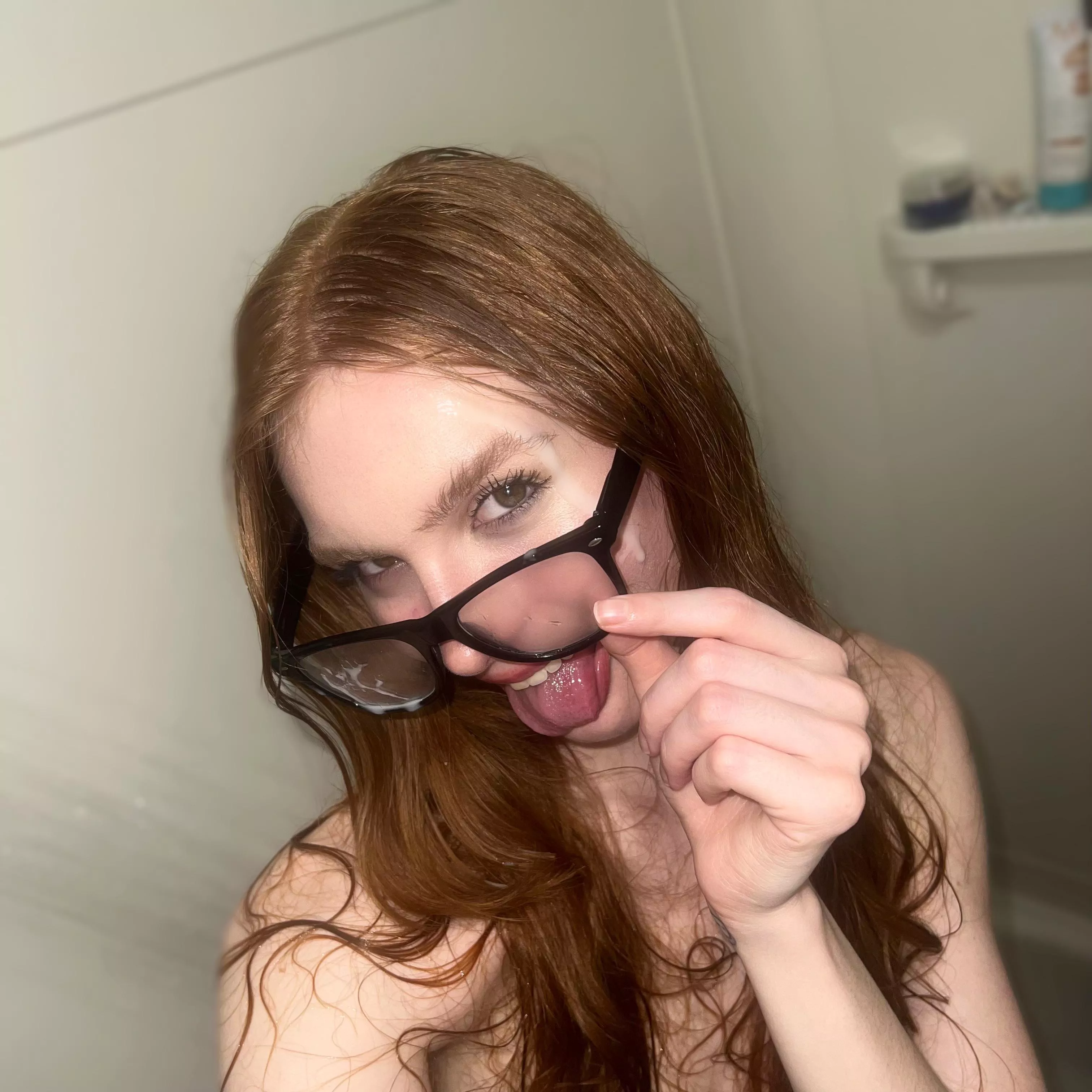 Cum all over my glasses posted by Faairyfeet