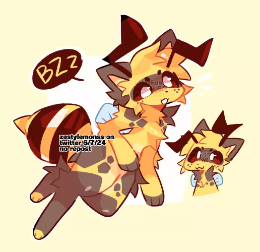 drawing beecat again!! (art by me @zestylemonss on twitter) by Iazuli