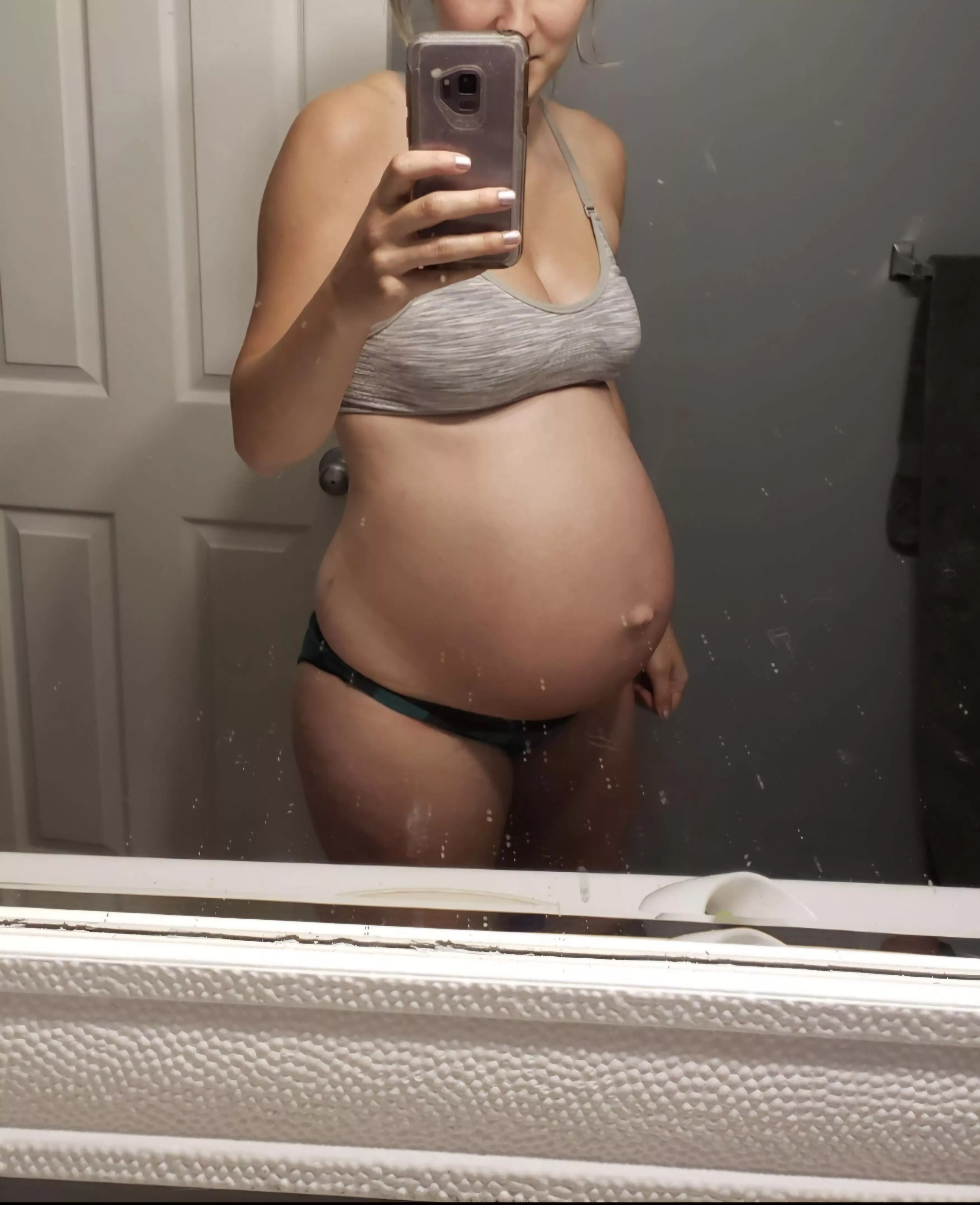 I love how my pregnant tits look in sports bras! posted by Mrandmrssmith24