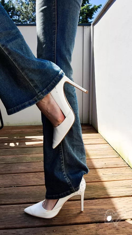 Just the white pumps by forlaughingtime