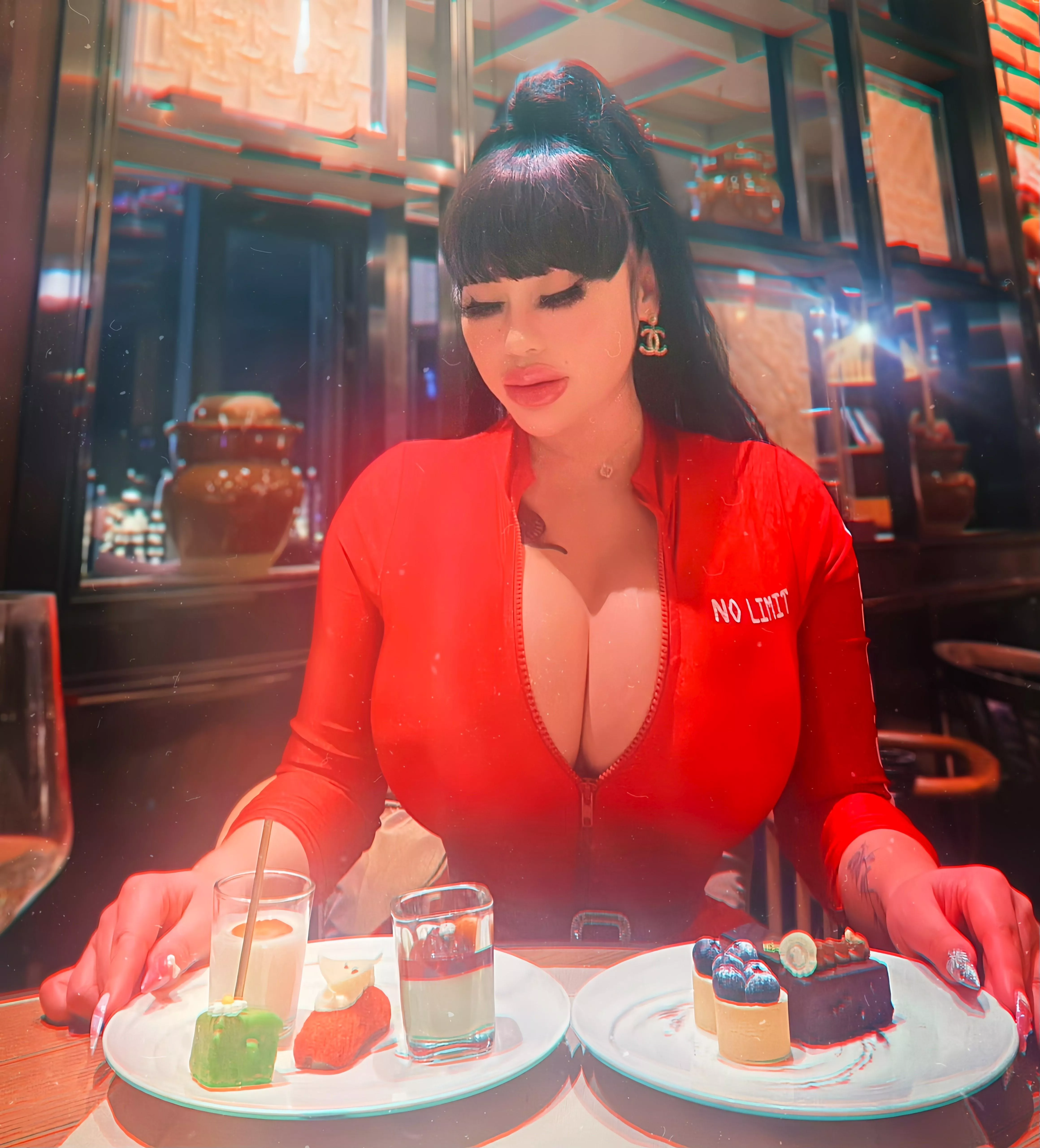 Me ignoring all the people who stare at me at the restaurant 👀 posted by iammilababy