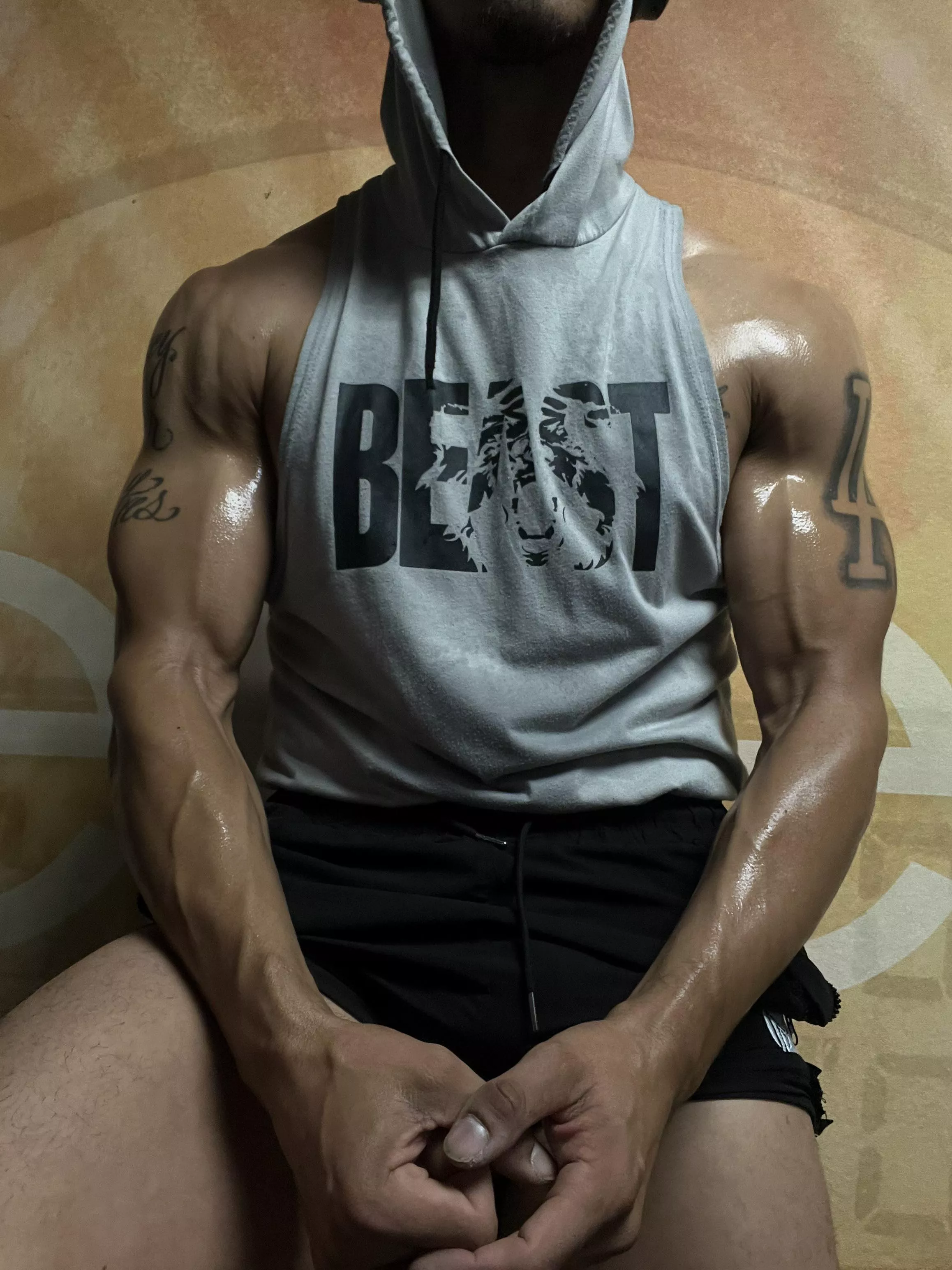 Sweat and veins  posted by KingAdonis06