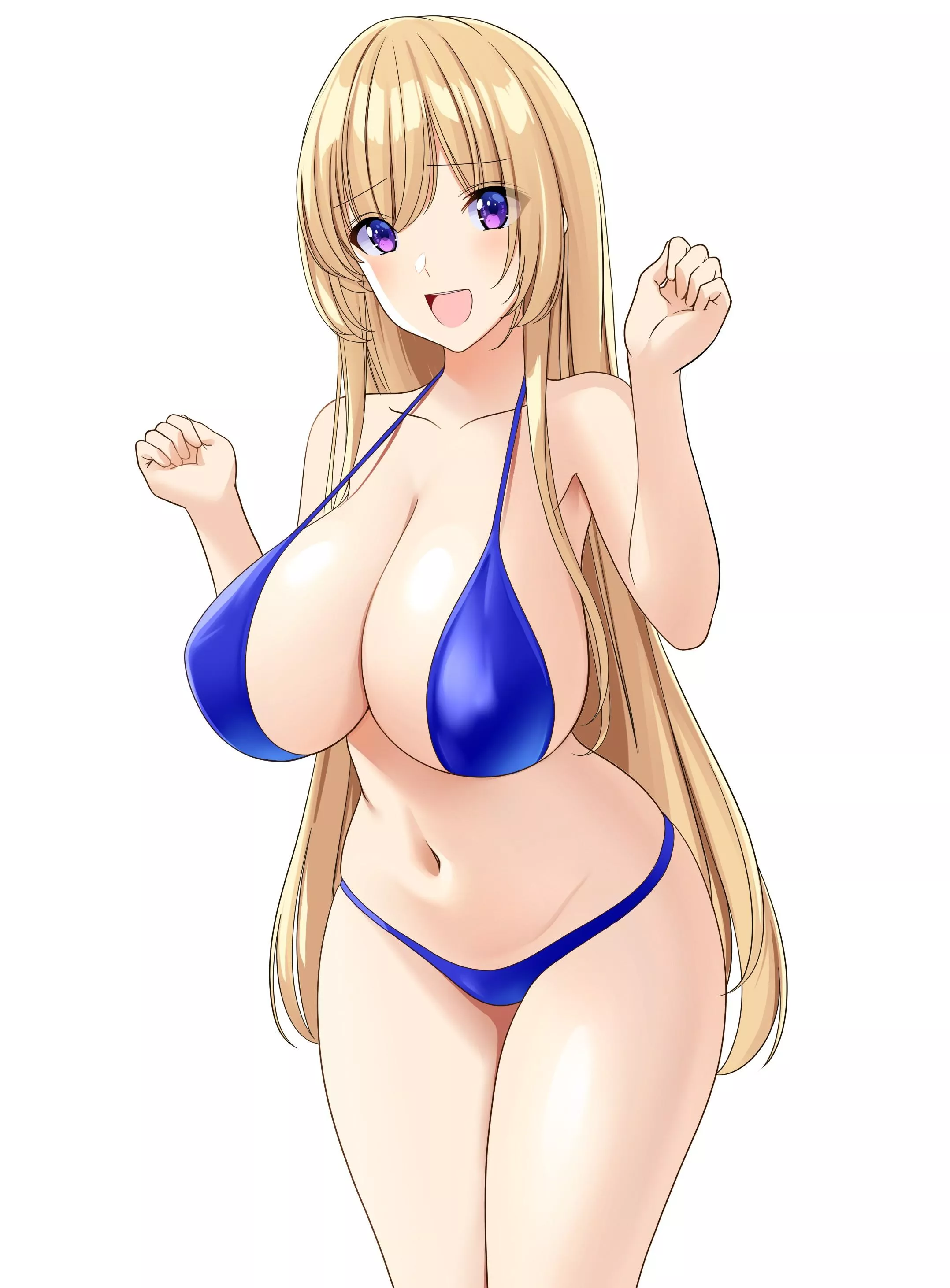 Big Titted Babe in a Bikini (maruikoi4 on Pixiv) [Artist's OC] posted by TheDerpSpoon