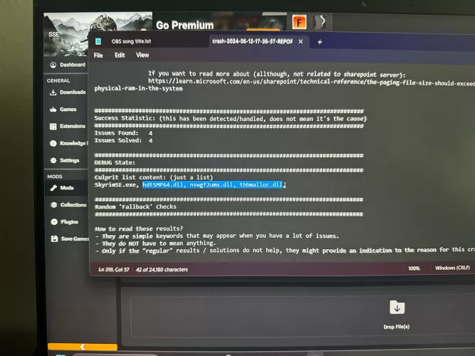 Crash logger analysis says a mod is causing problems that I don’t have installed by hi11111111112