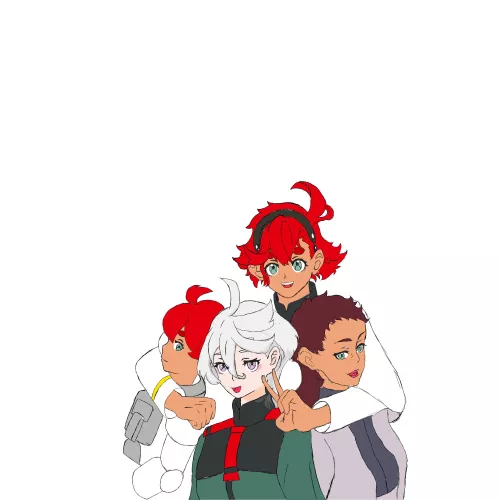 Happy family photo. [Fanart] [Gundam Witch Of Mercury] by Romadrox894