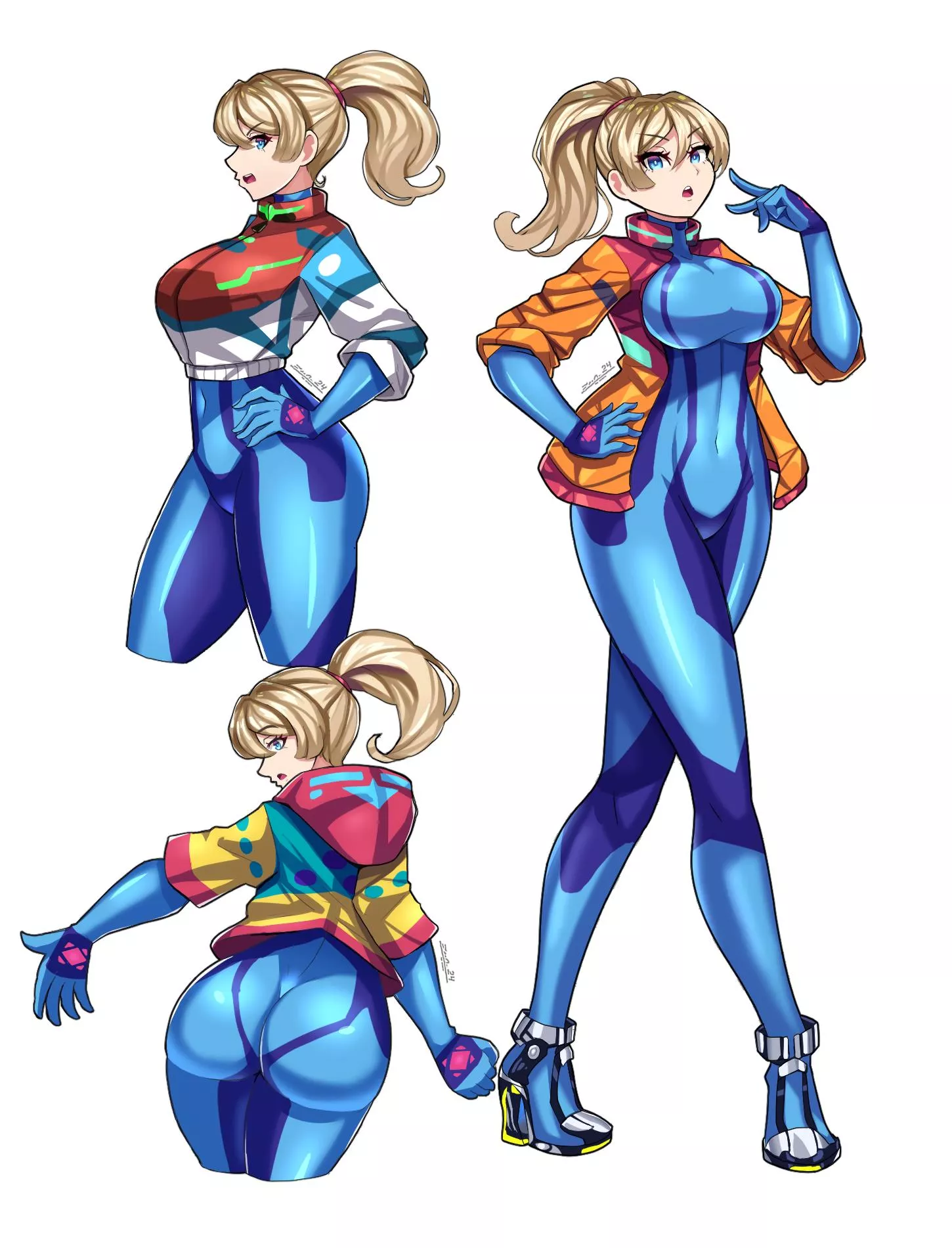 Samus with her Armor Jackets from Metroid. posted by zer0z_vi