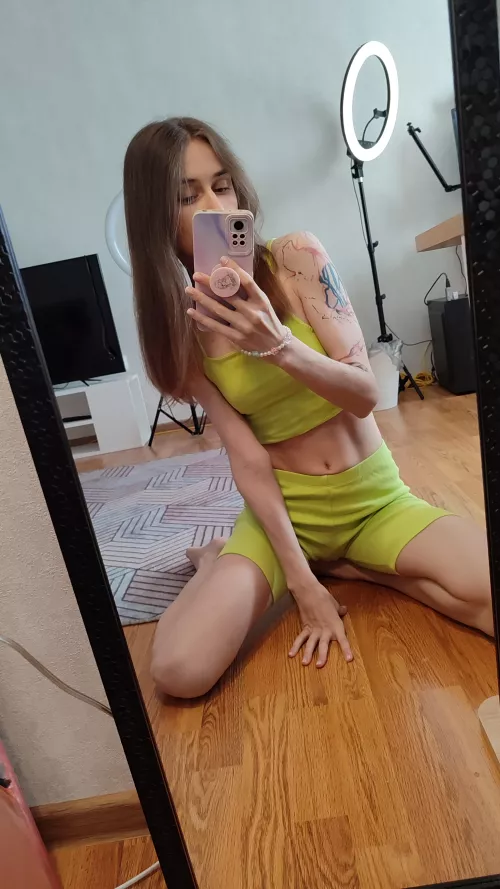 Trying on my new yoga shorts by Healing_Plantain