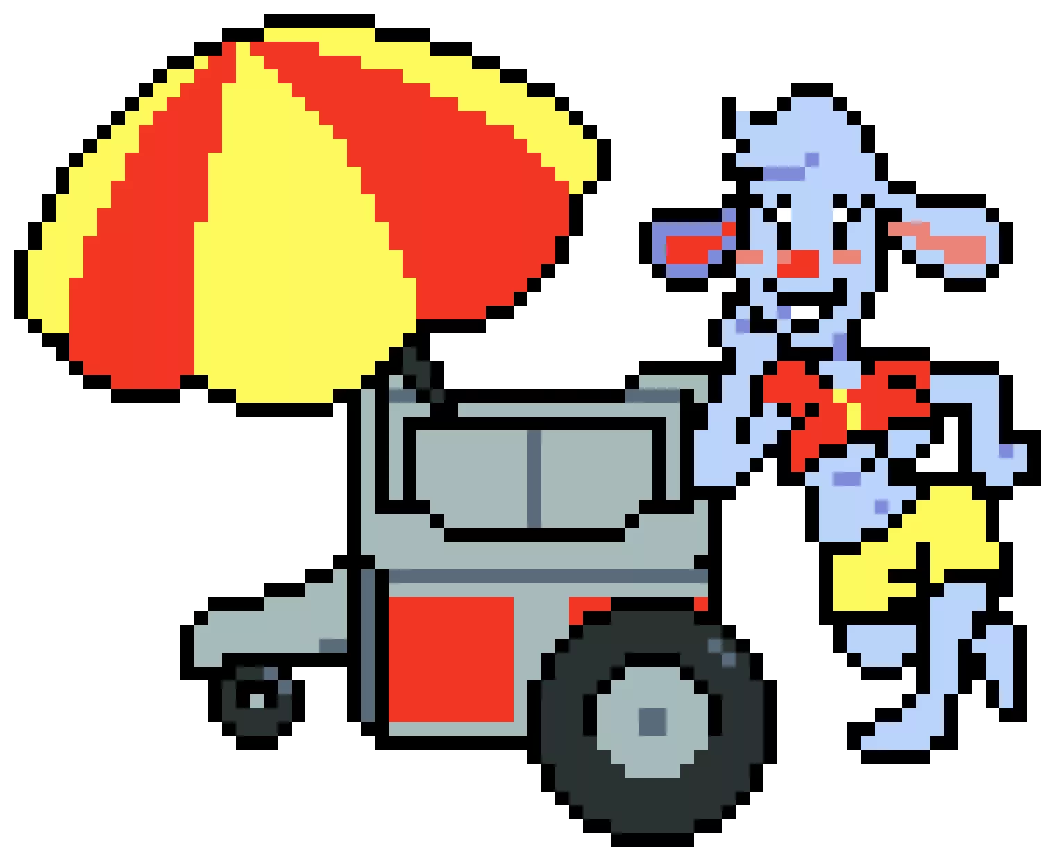 A SFW sprite of Under(her)Tail [BlueEars]/[NicecreamGuy] Ima refer to her as [BlueBuns] posted by Archibald-R-Cheeze