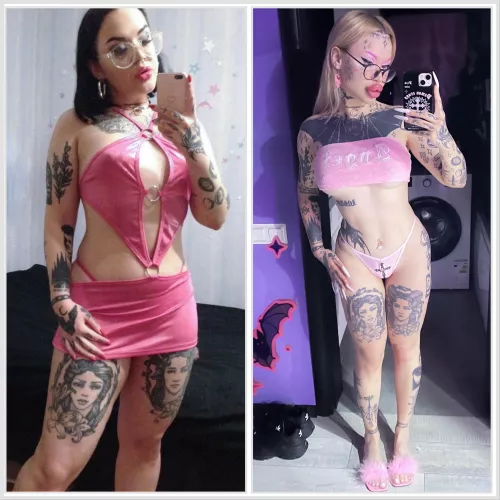 Bimbofication its a miracle 🩷 On the left photo i was just dreaming of becoming a bimbo🩷 Everything is possible! by nasty_bimbo