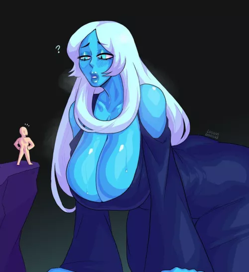 Blue Diamond deep cleavage (loggus_doggus) by Blue-Diamond-Enjoyer