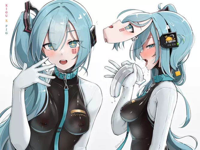 Miku with a gag mask (AlterKyon) by ComprehensiveExit677