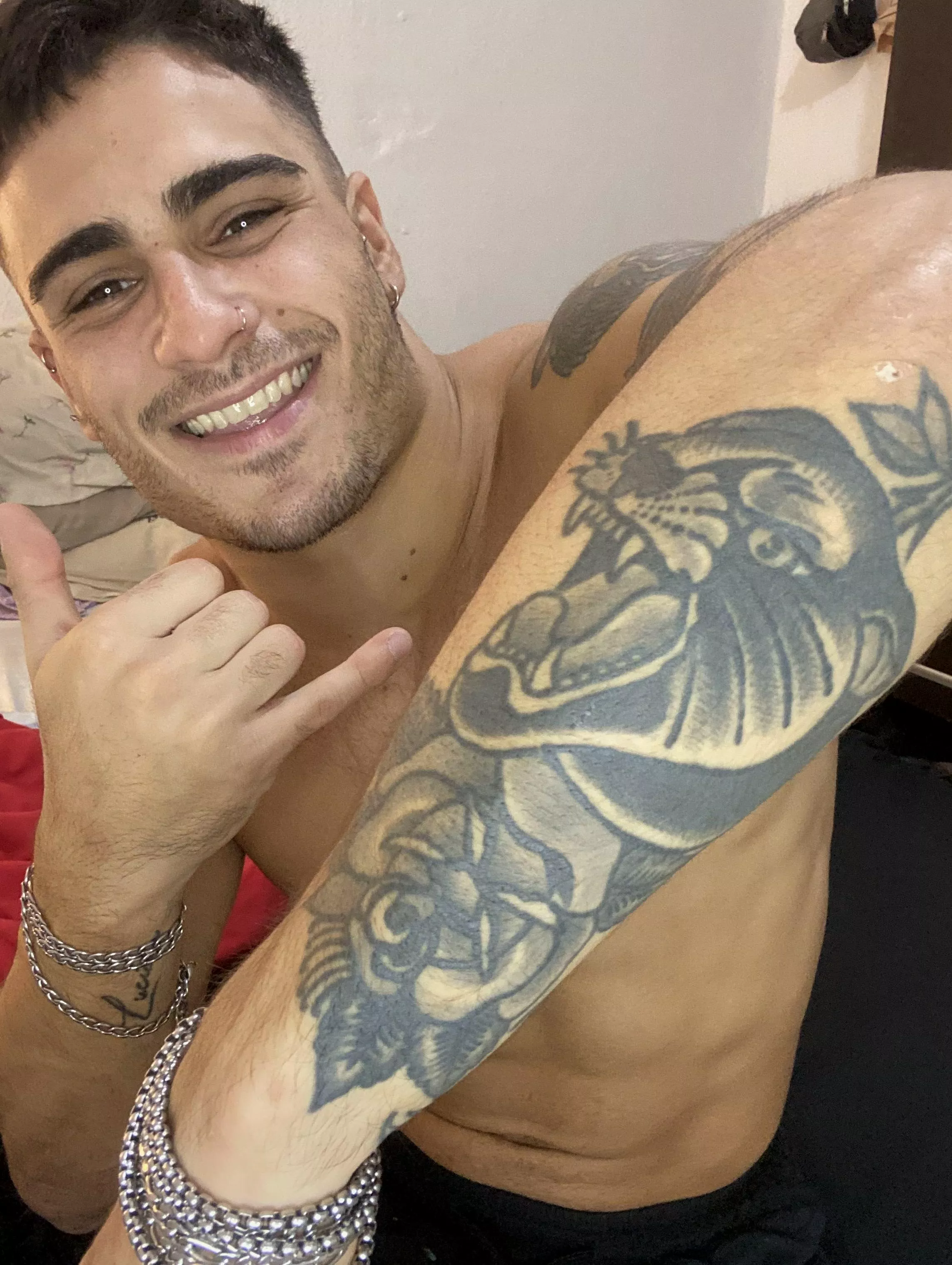 Wanna bet your mouth can't handle all of my inked muscles posted by OlieTheKing