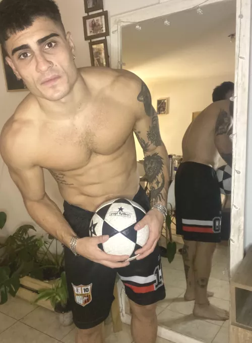 Wanna see a soccer player's ripped six-pack? by OliverKinggxoxo