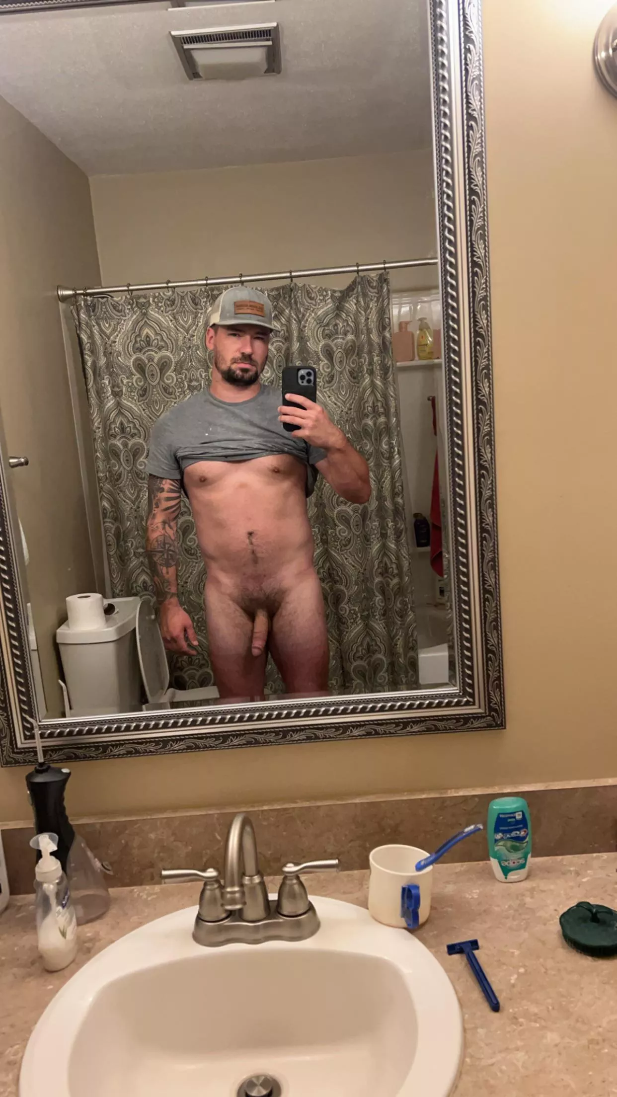 While I remodel one bathroom I take dick pics in the other. I hope the customer doesn’t mind. posted by superx1994