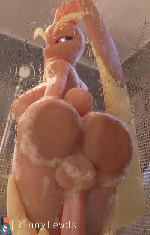 Taking a shower--- [by RinnyLewds] by SpiritedCondition587