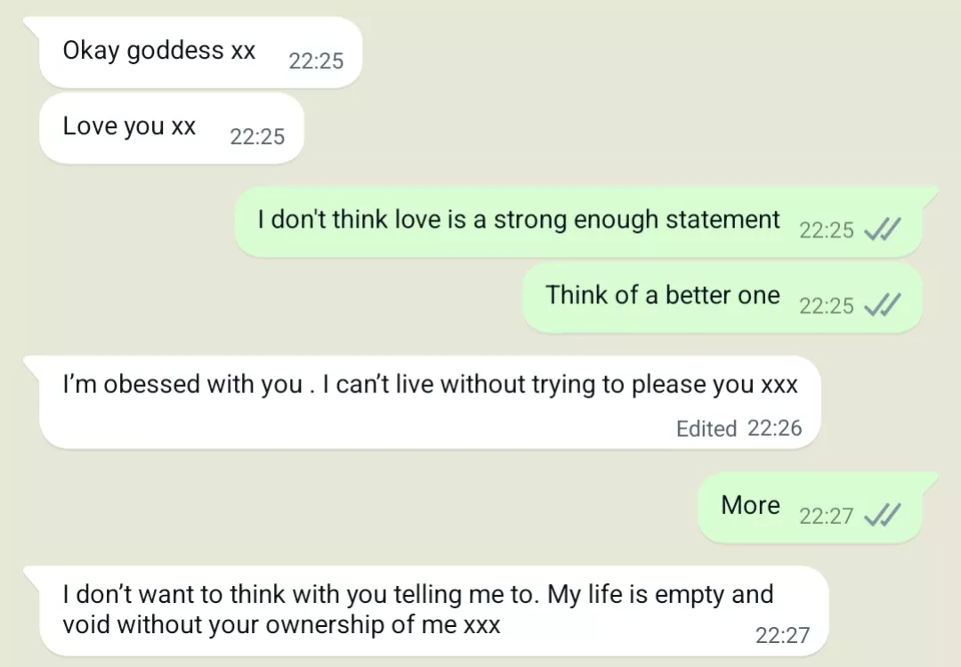 Sometimes it's not about torture... it's about being praised and worshipped  posted by National-Ad-1158