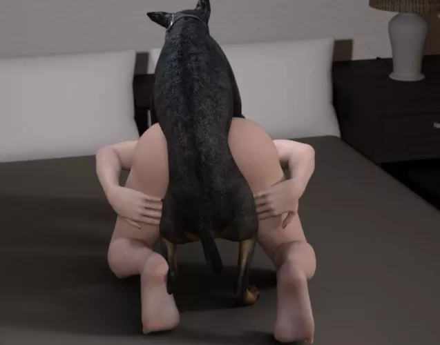 “Spreading the legs wider so he could push his doggie cock deeper inside the tight pink pussy.. [Adultking]” by Elcch19