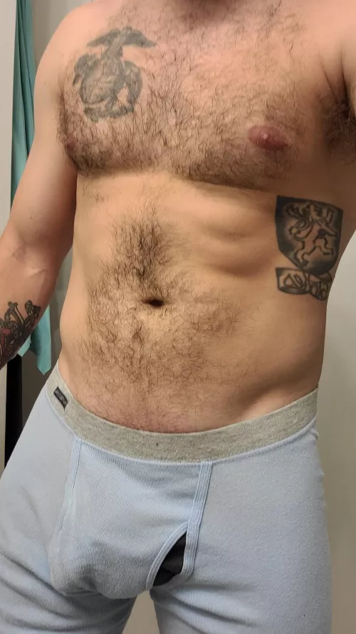 Whoops, sorry, I didn't realize anyone else was here. I should e closed the door before changing.  by ComfortableDoubt7763