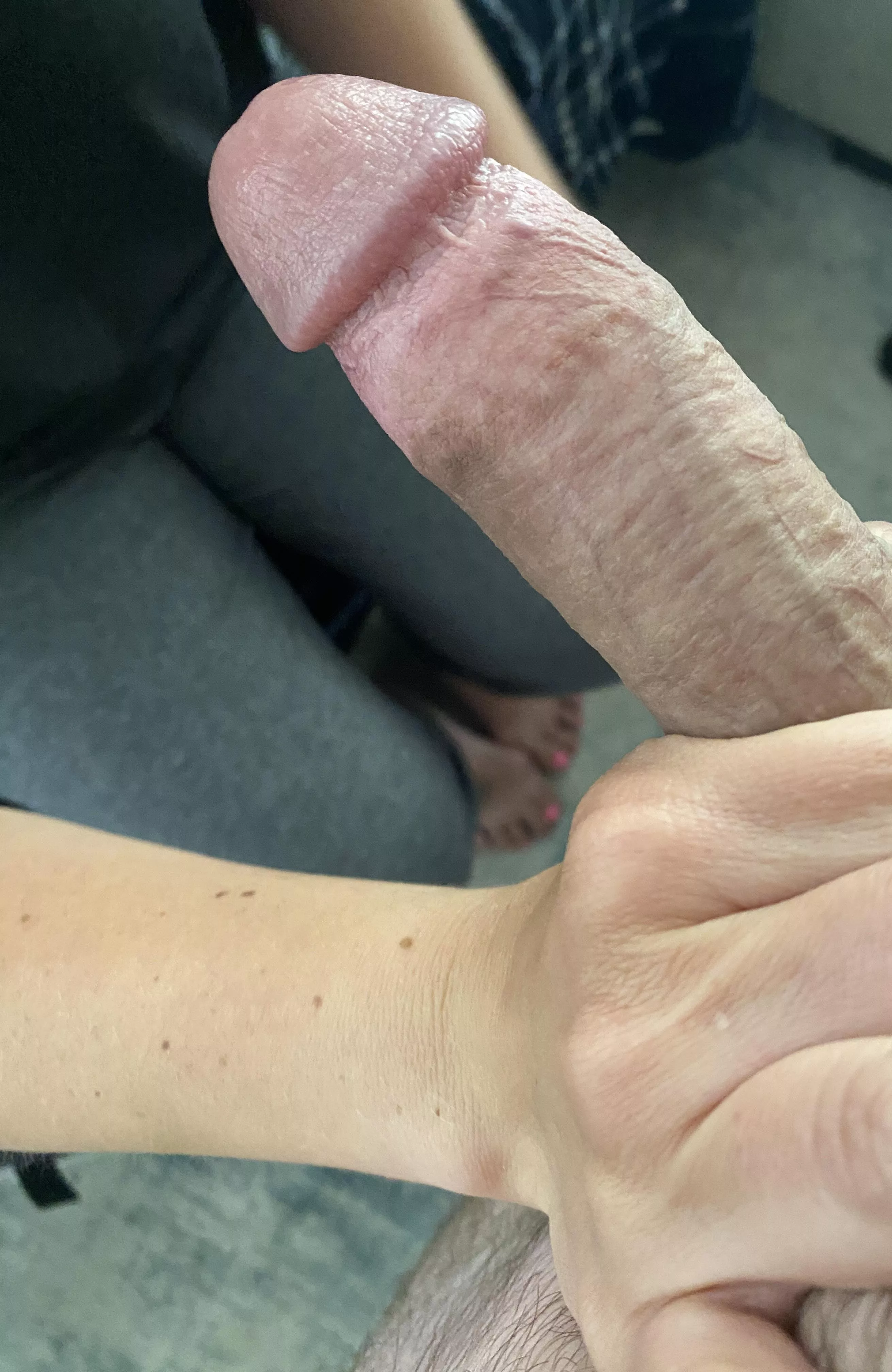 He seems excited posted by booty-blonde