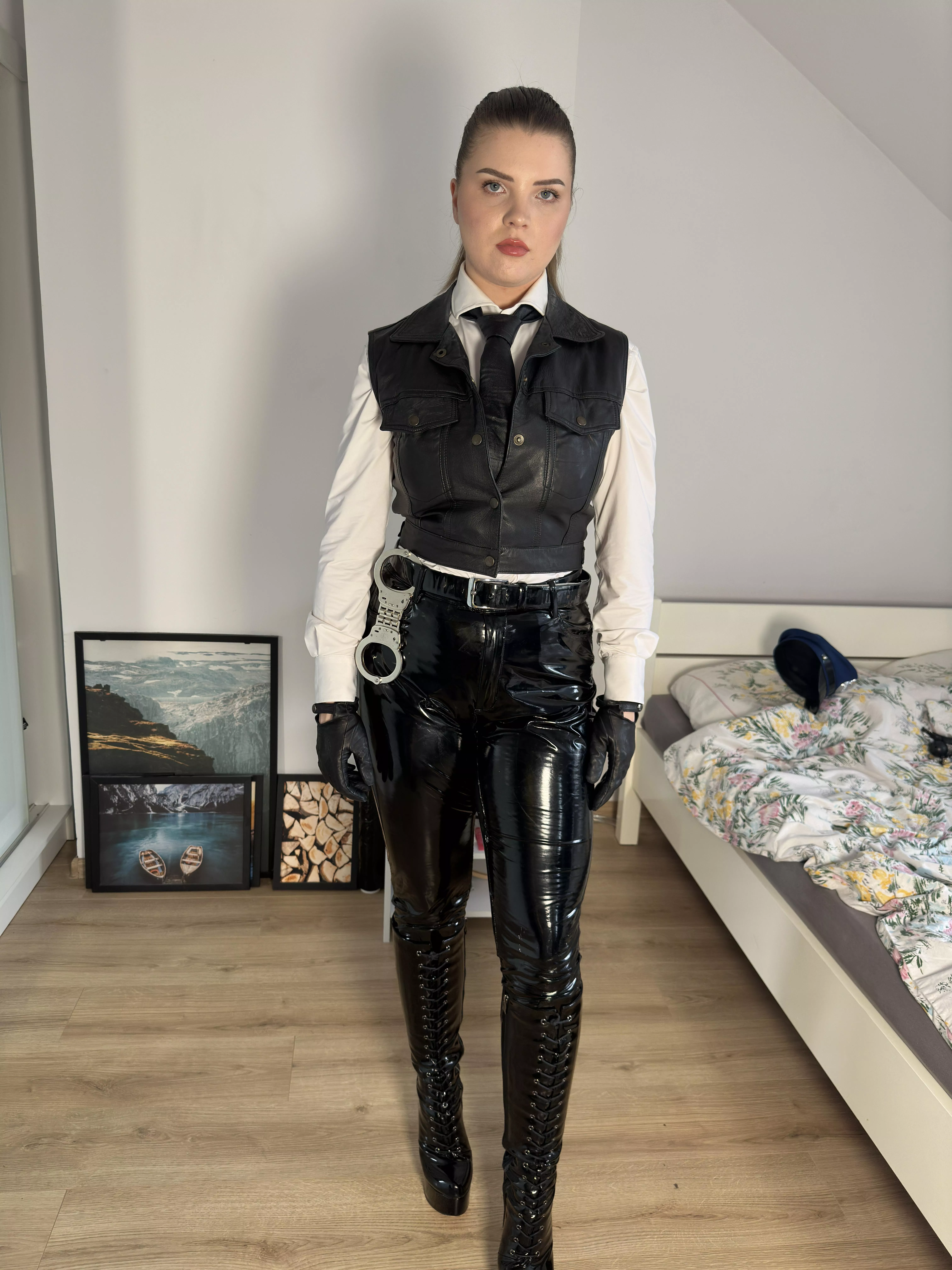 leather top and pvc pants posted by Navlia