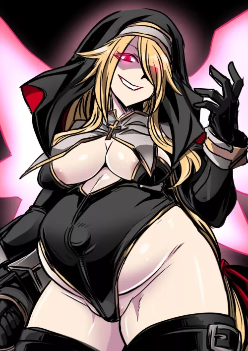 Menacing Nun (techiru) by HeavyLancerthe8th