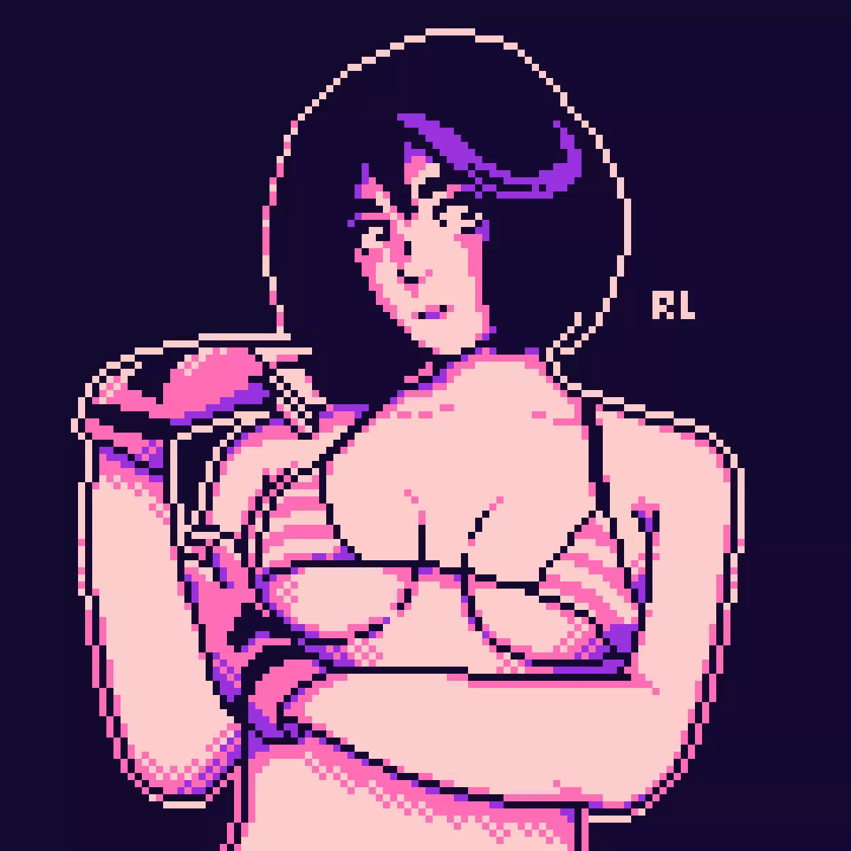 Remake of this old work, supposed to be 
Sweetie Fox when she made the Ryuko Matoi cosplay posted by Redlotoo