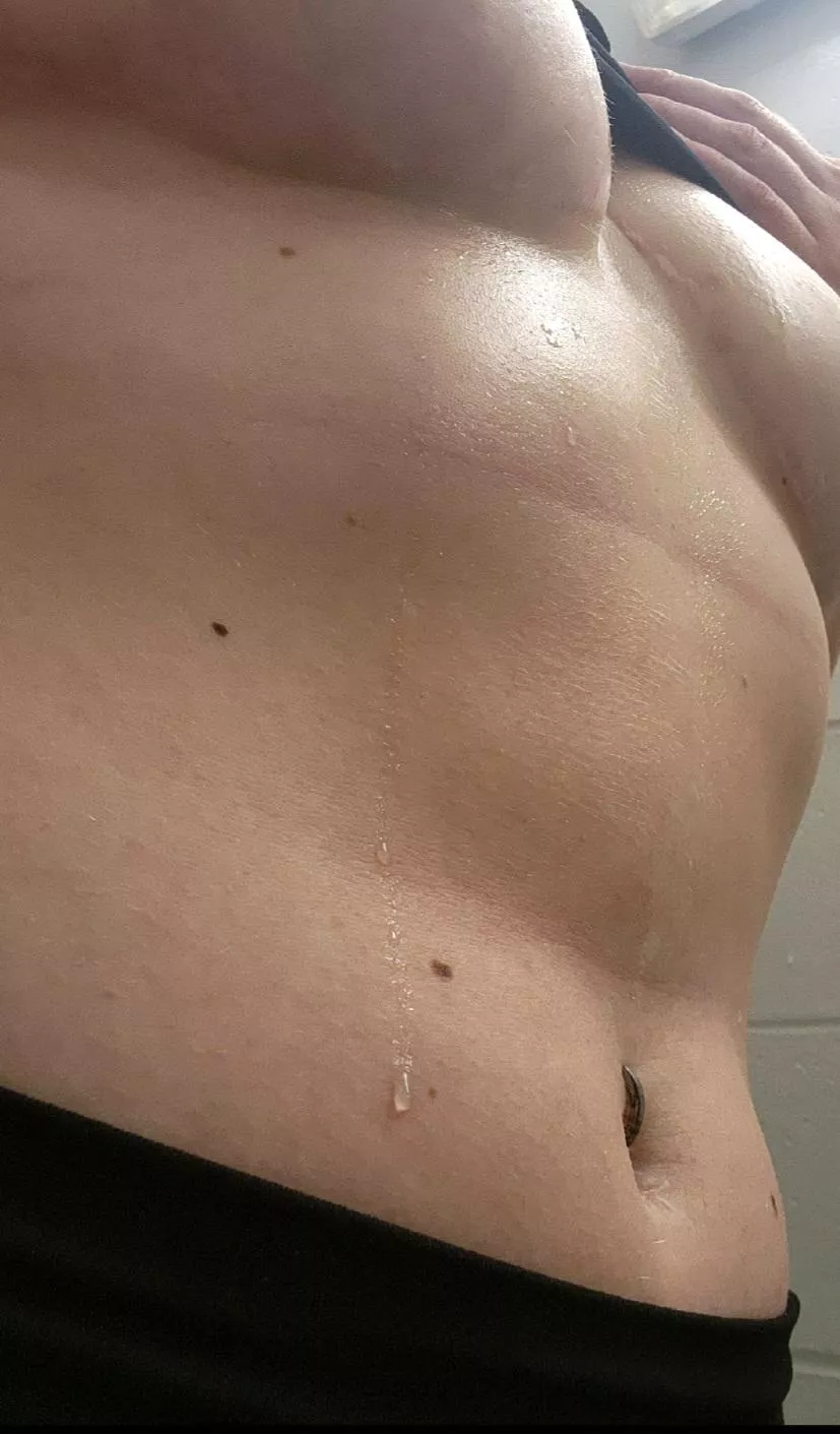 Training hard, I earned this sweat. posted by shapedby_fire