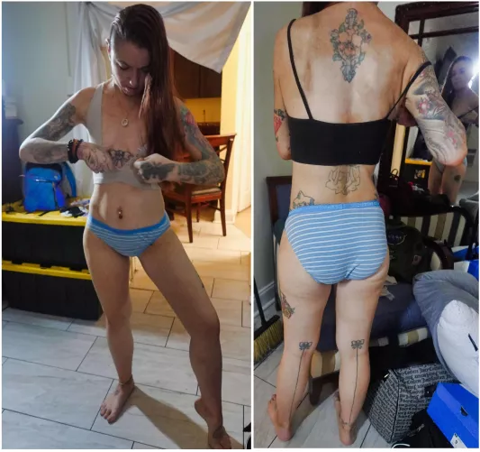 Vintage Striped VS cotton panties 💙💙🤍🤍 by VintagePantyGirls