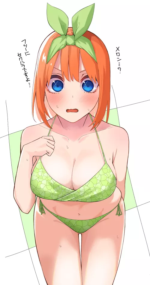 Yotsuba Wearing Her Green Bikini (The Quintessential Quintuplets) by Csxc