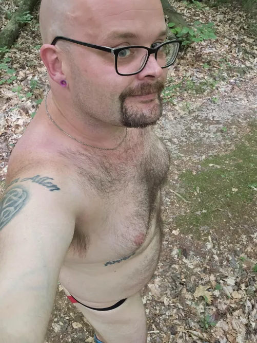 Almost naked hikes at camp last weekend. Who wants to join me next time? by baldiwan
