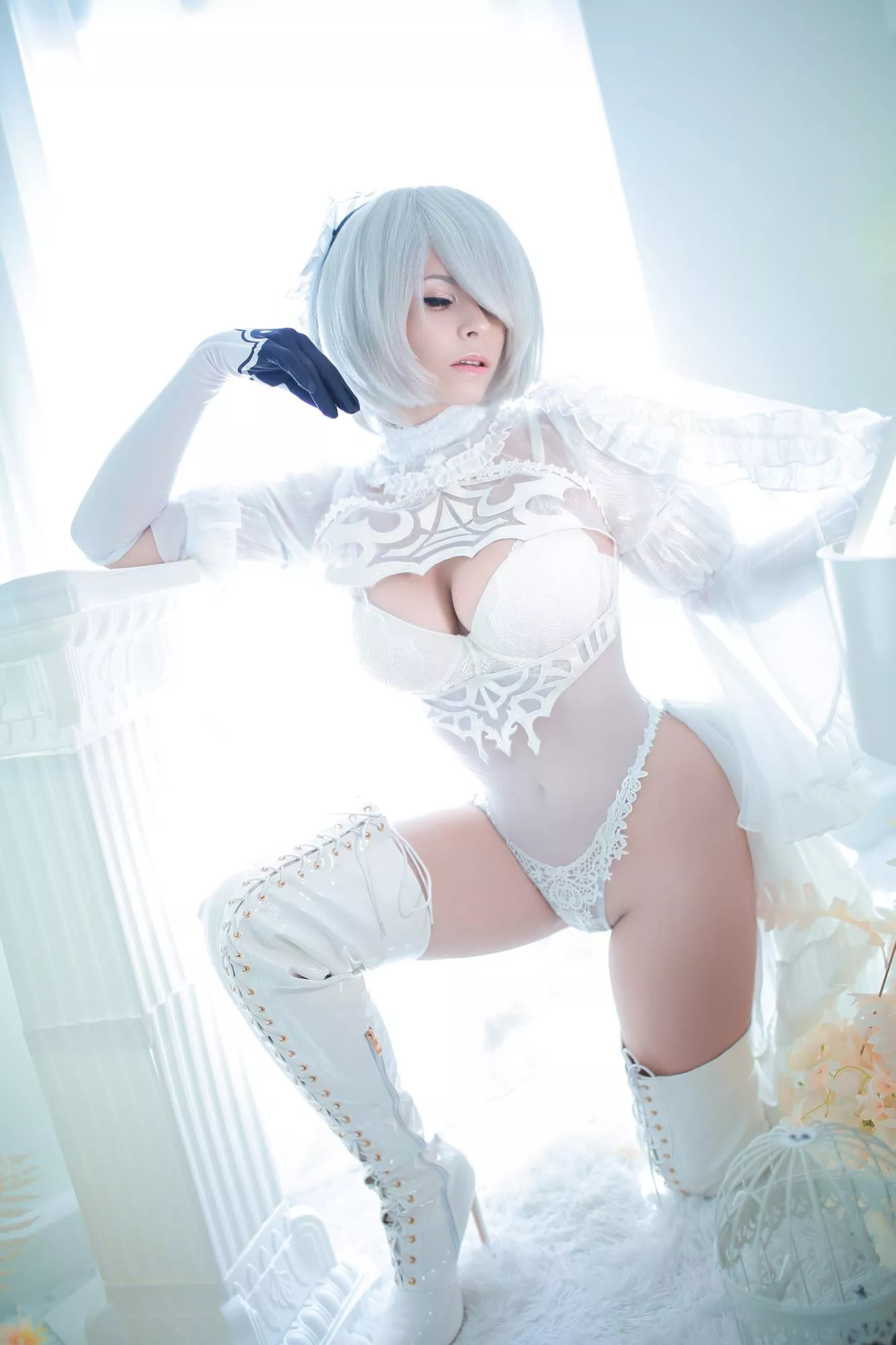 Bride 2B cosplay by Yuna Kairi  posted by YunieSunshine