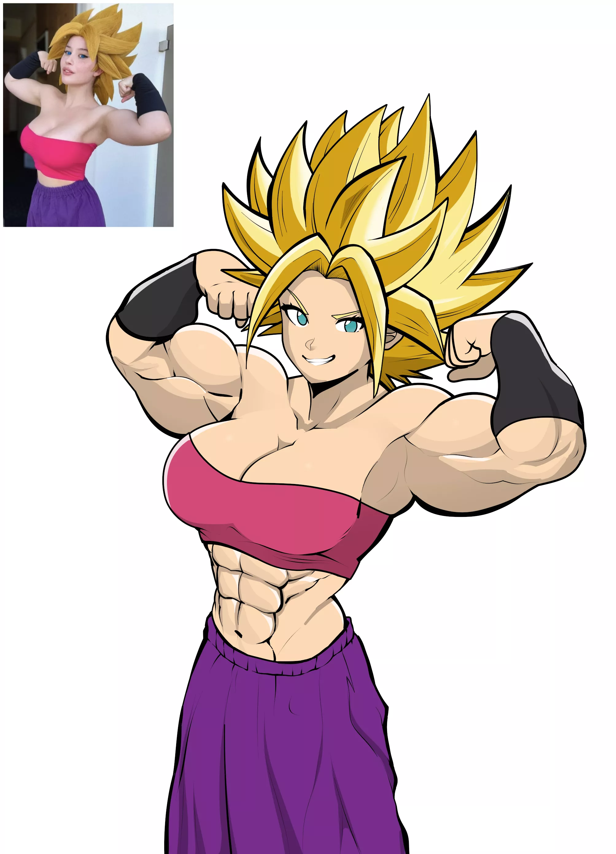 Caulifla from Dragon Ball [Matchstickman1] posted by TheTMoneyMan