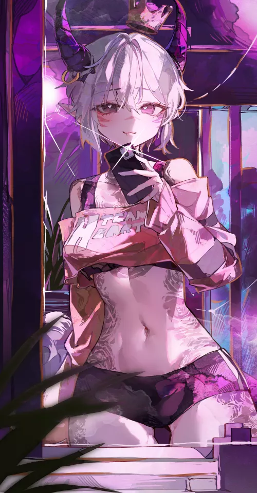 cute dragon lady at the club [original] by Zewen_Senpai