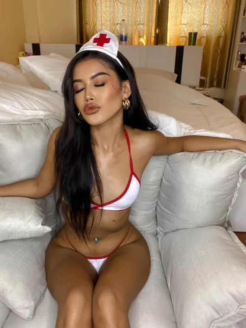 Just your typical nurse asking for some candy on halloween by Sapphirekitty480