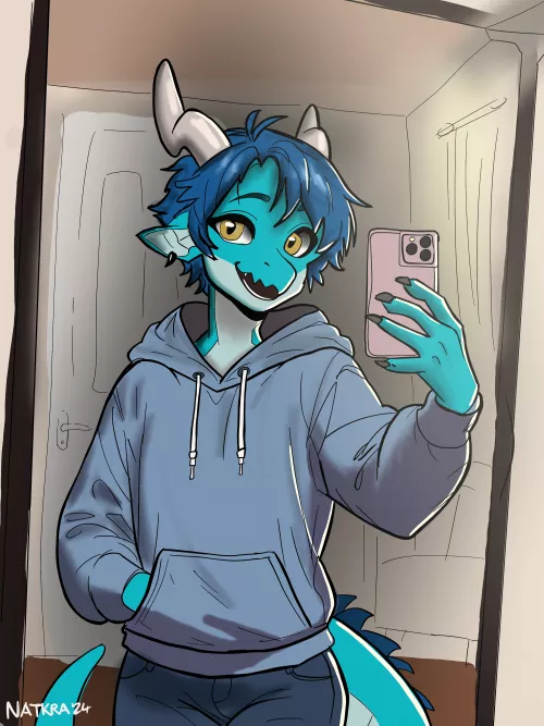 Mirror Selfie <3 (Art by me) by ThatMako