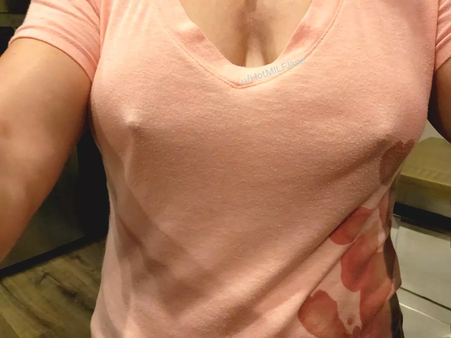 Answered the door for a delivery & his eyes quickly went to my shirt  posted by HotMILFJane