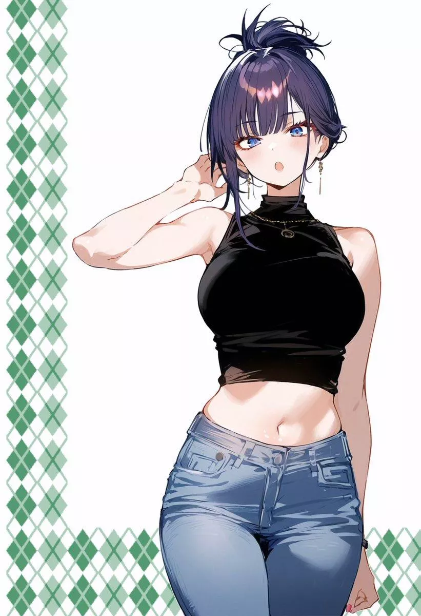 Crop Top & Jeans posted by CheetahSperm18