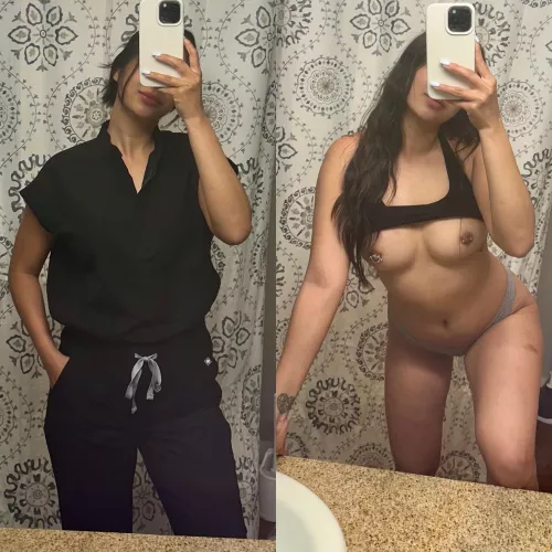 Do you like your nurses in scrubs or do you like a little less clothing 🙃 by hellokittyk