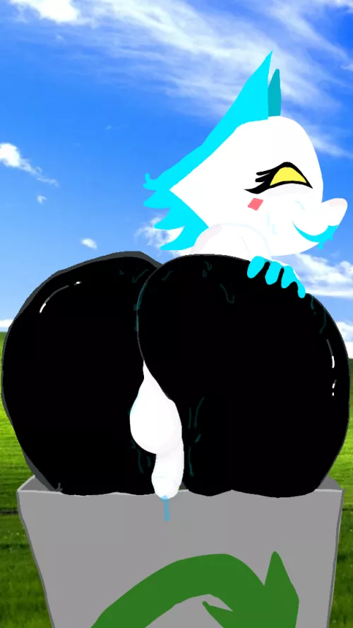 Femboy [Tasque_Manager] stuck in your recycling bin by Hyper_Neko_Gold