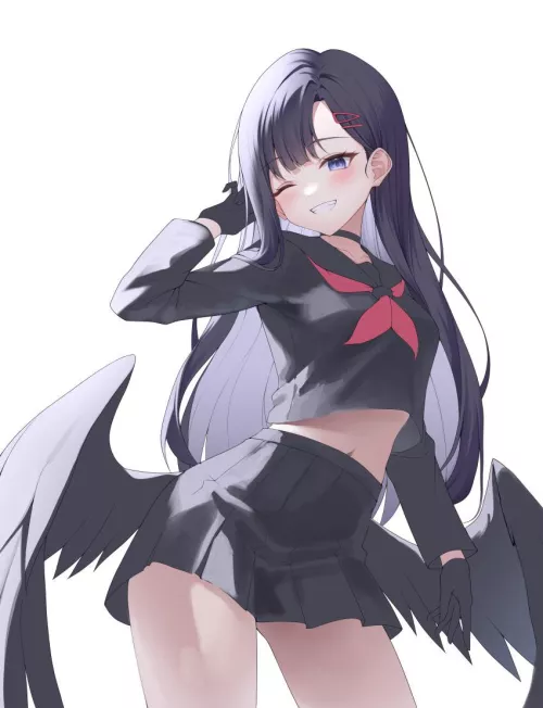 Gorgeous angel waifu by reversedturnover