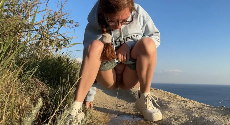 I always have to pee like this when hiking, are you with me?  by abbysunny