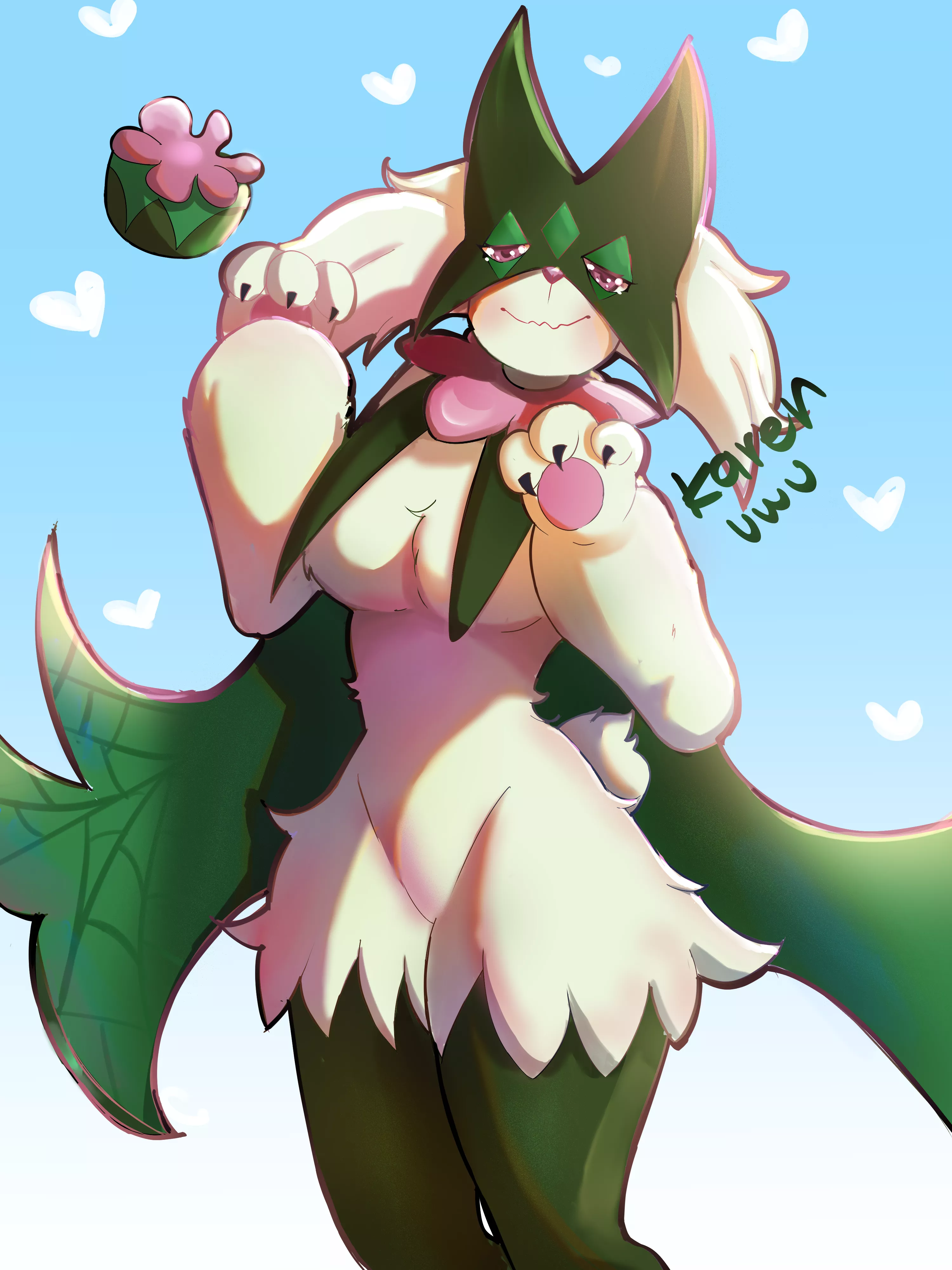 Meowscarada fanart by me (@Iskarencini) Should I make the NSFW version? posted by IsKarencini