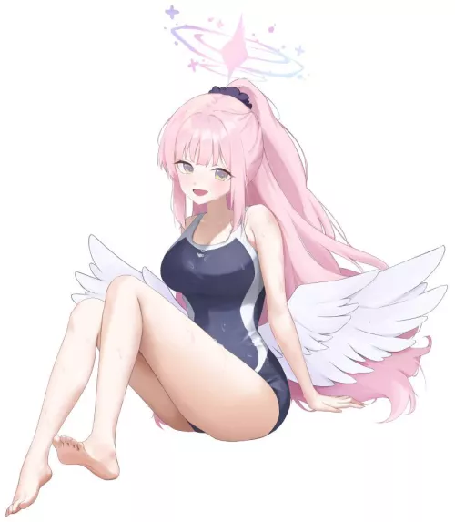 Sexy and cute angel waifu by reversedturnover